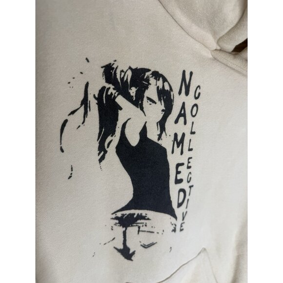 Named Collective Anime Girl Beige Cotton Hoodie Anime Sz S Rare - Picture 3 of 10